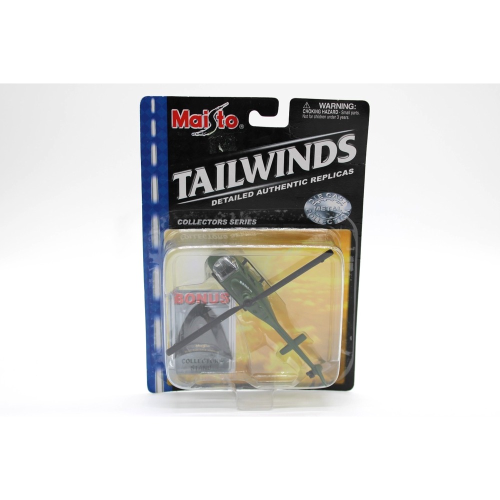 VTG Maisto Tailwinds‎ Collectors Series Bell OH-58A Kiowa Helicopter w/Stand NEW